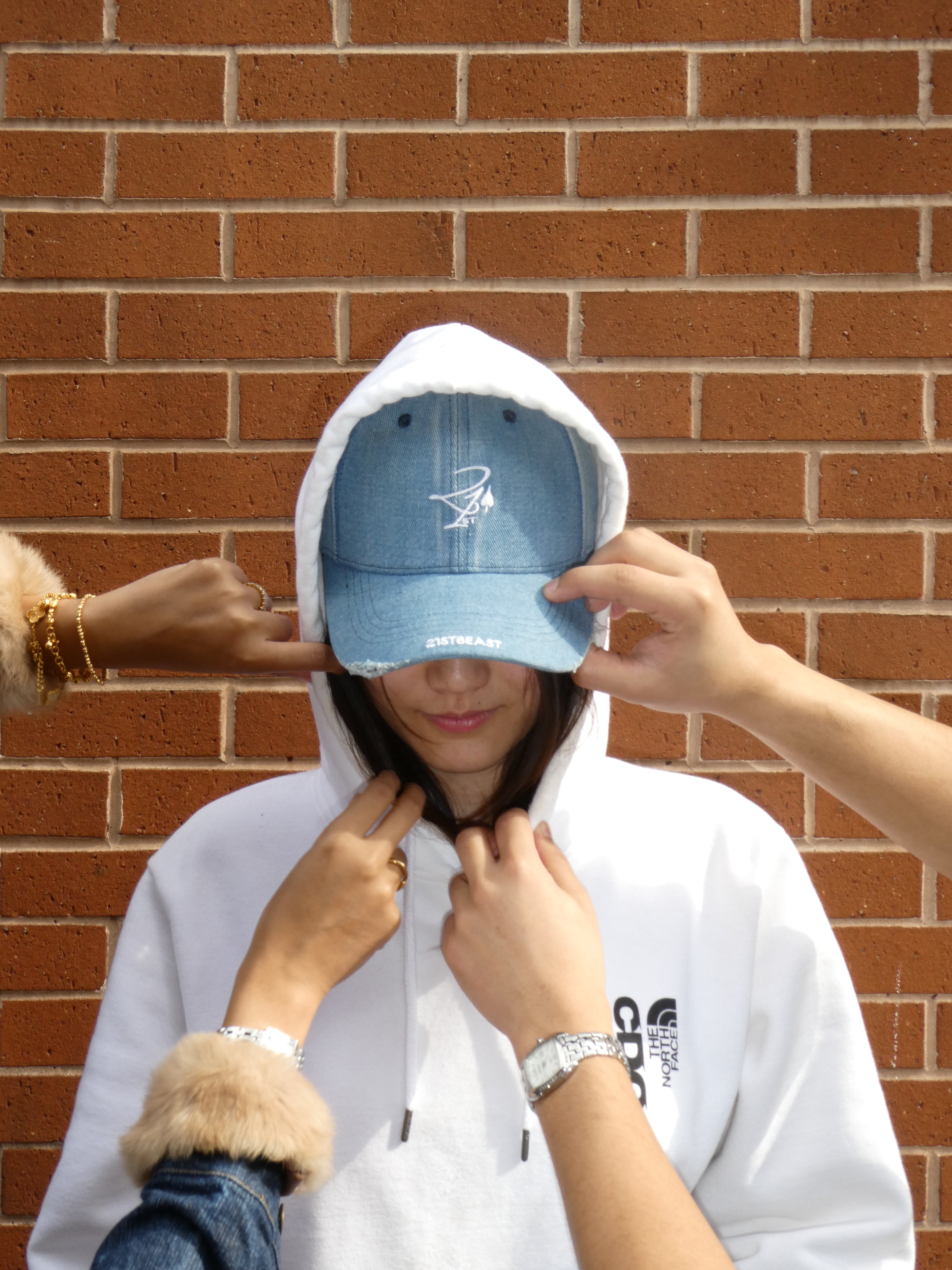 21st Distressed Washed Denim Baseball Cap