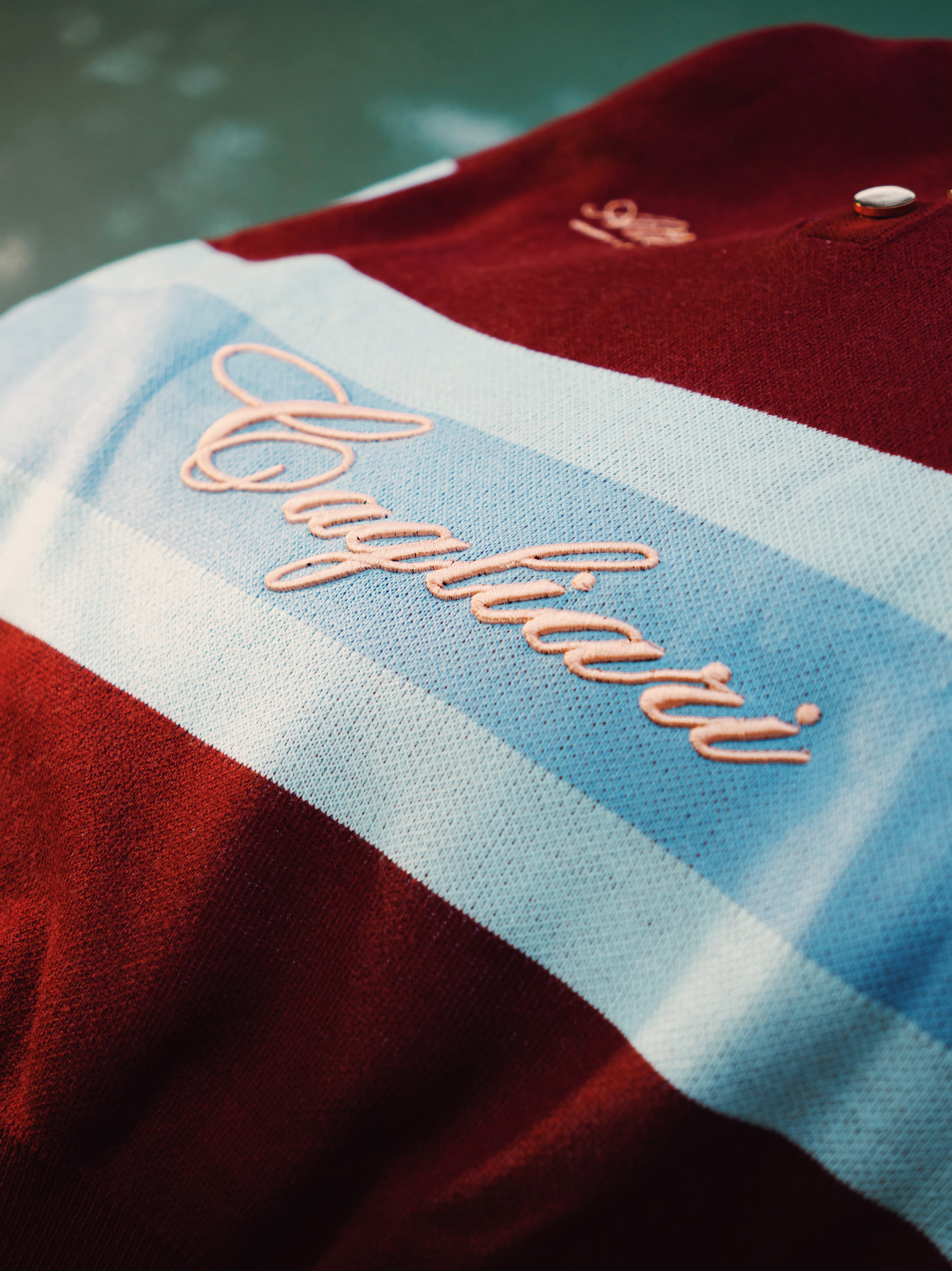 21stLifestyle x Cagliari : The Mansion Collection Polo Stripe Ash Burgundy