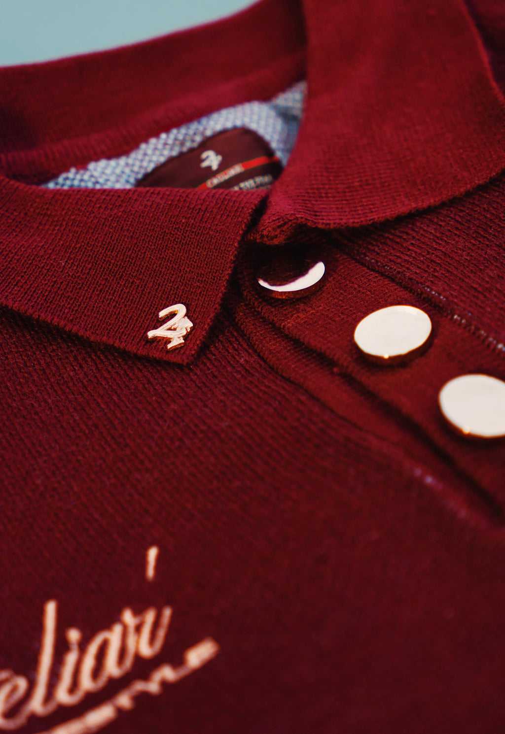 21stLifestyle x Cagliari : The Mansion Collection Polo Stripe Ash Burgundy